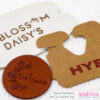 ป้ายหนังไดคัทรูปทรง Die Cut Leather Tag